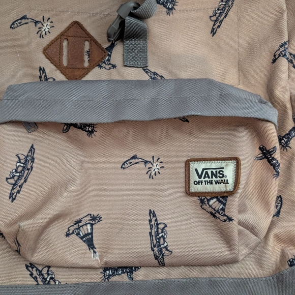 Vans Coyote Hills Tan Wampum Print Rucksack Backpack - Picture 6 of 7